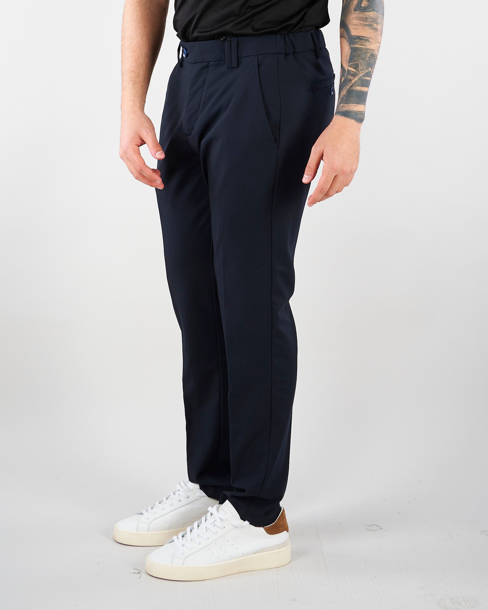 Pantalone Blu con elastico in vita U7000G5417 50 UNGARO 