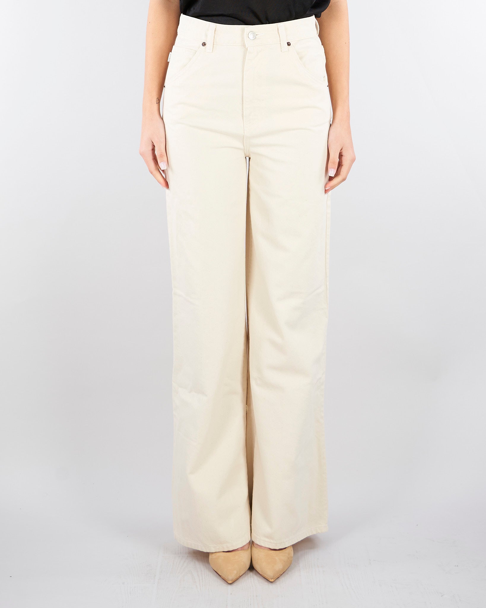 Jeans Vaniglia in bull di cotone DAB5078 5 VICOLO 