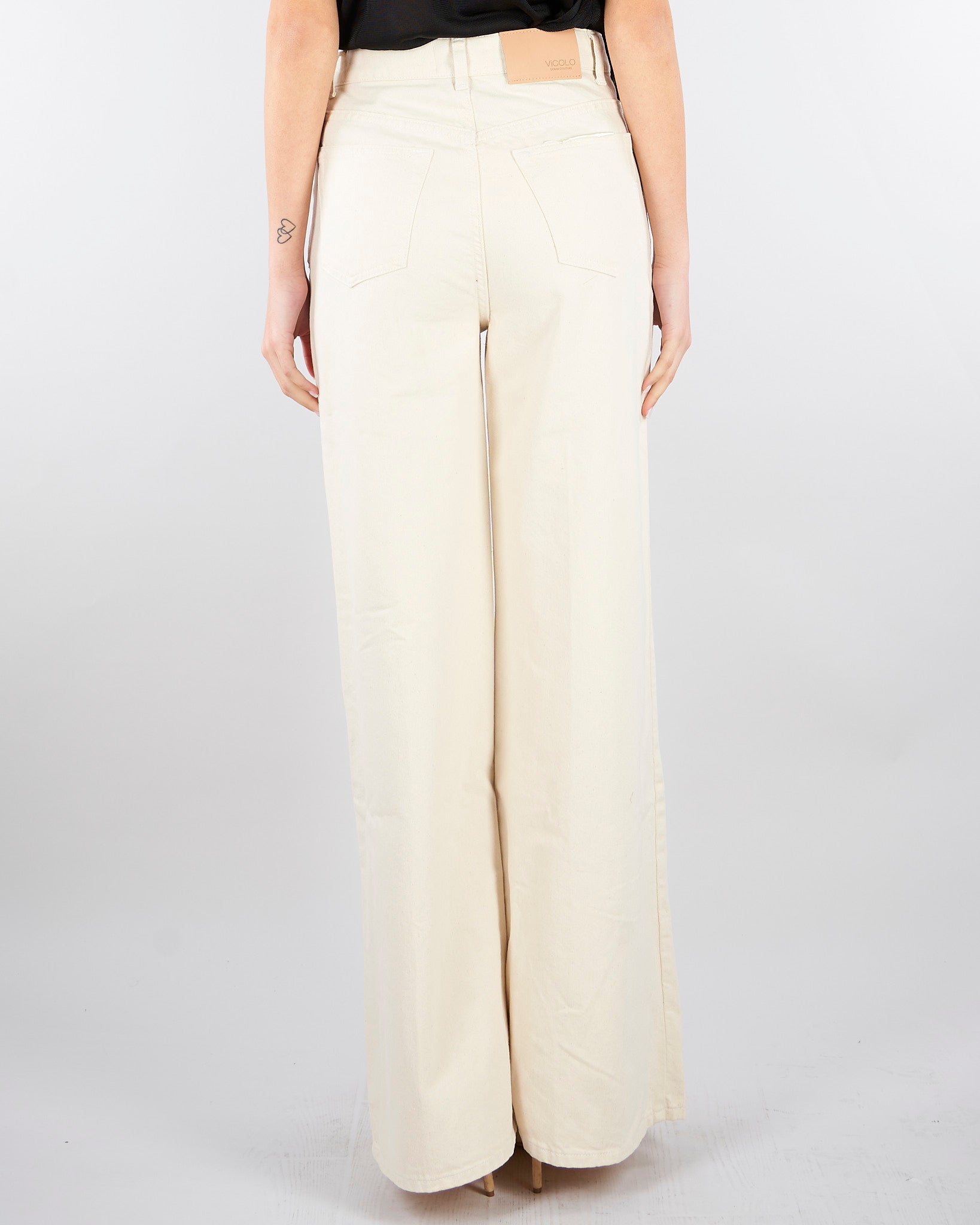 Jeans Vaniglia in bull di cotone DAB5078 5 VICOLO 