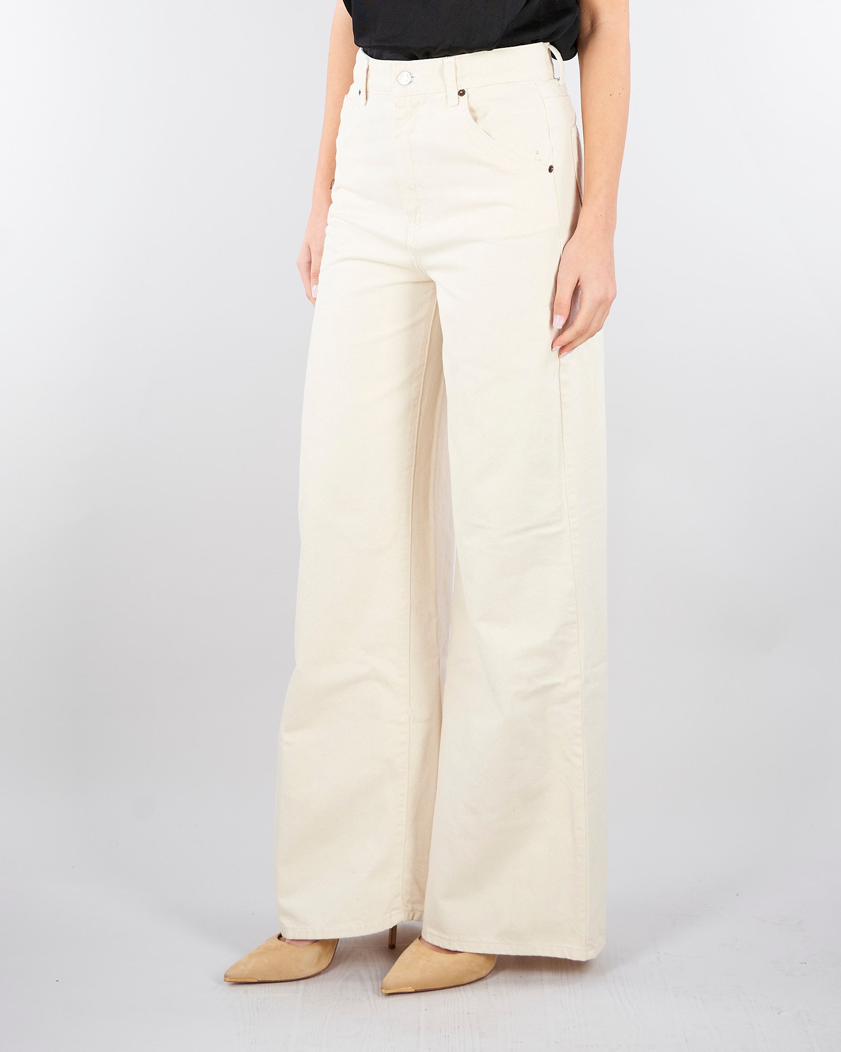Jeans Vaniglia in bull di cotone DAB5078 5 VICOLO 