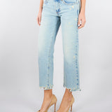 Jeans cropped con fondo a taglio vivo DAB5121 47 VICOLO 