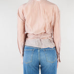 Camicia Cipria in organza con fiocco TAB0154 14 VICOLO 