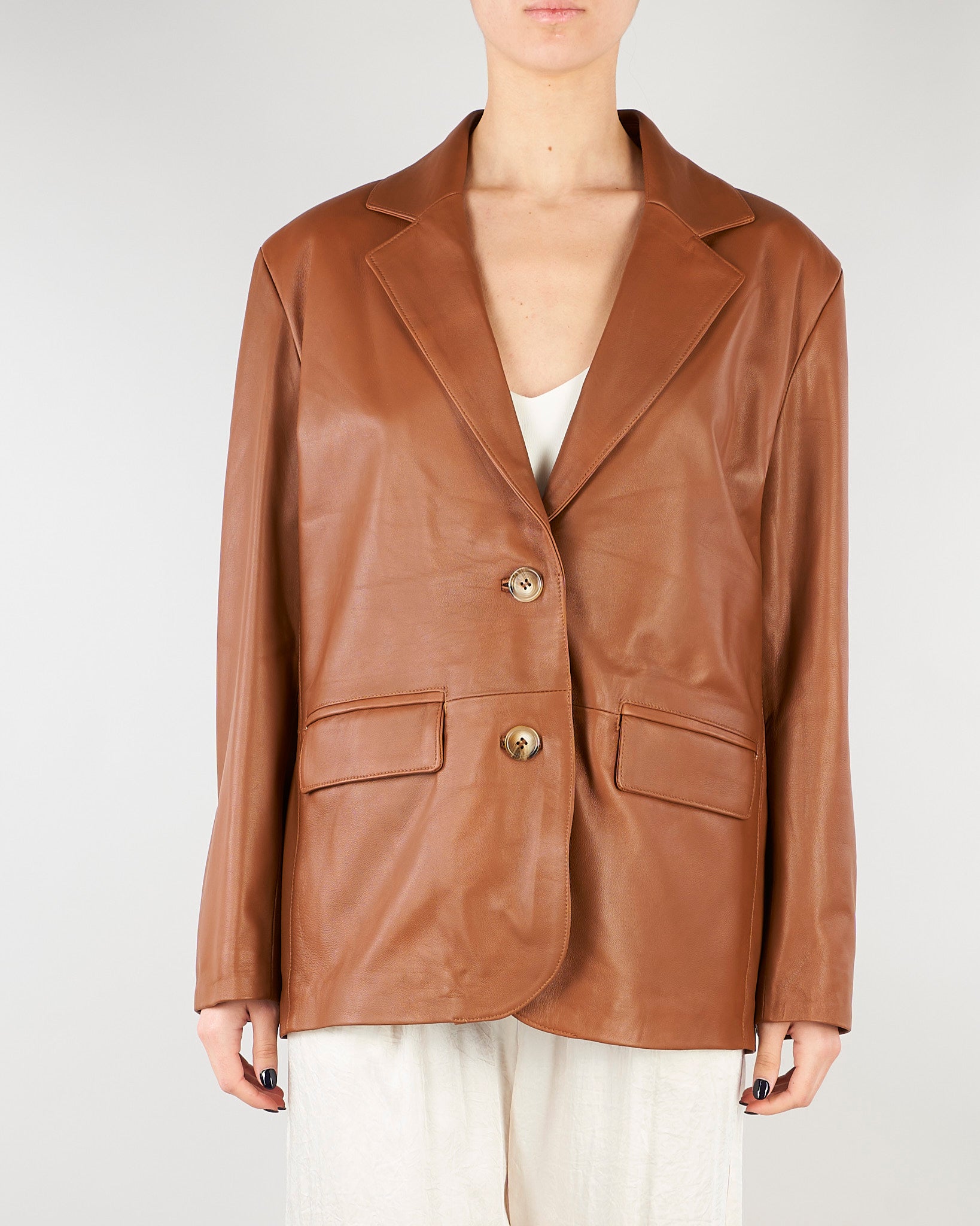 Blazer Cuoio in Vera Pelle TAB0178 66 VICOLO 