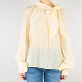 Camicia Giallo in organza con fiocco TAB0210 20 VICOLO 
