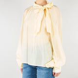 Camicia Giallo in organza con fiocco TAB0210 20 VICOLO 