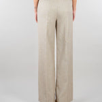 Pantalone Gessato Beige wide leg TAB0227 35 VICOLO 