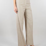 Pantalone Gessato Beige wide leg TAB0227 35 VICOLO 