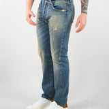 Jeand in Denim lavaggio sabbiato con rotture XJ3232 47 YES LONDON 