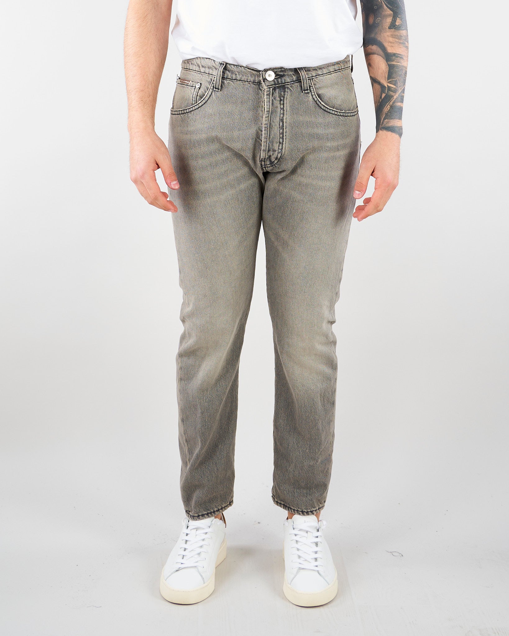 Jeans Grigio cinque tasche XJ3252 98 YES LONDON 