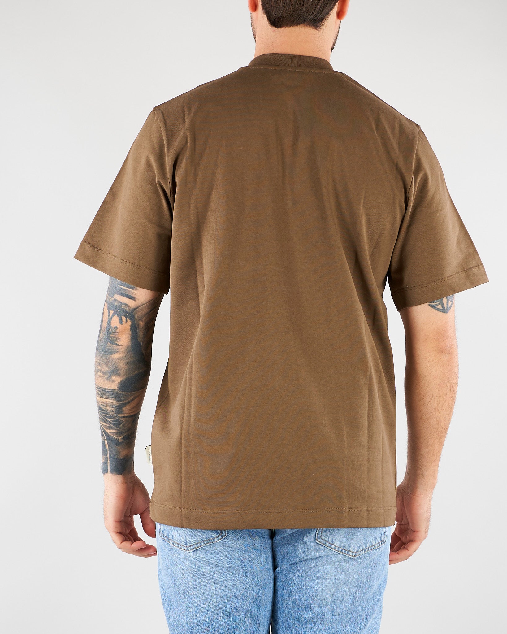 T-shirt Tortora in cotone pesante Relaxed fit XM4261 35 YES LONDON 