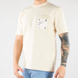 T-shirt Panna in cotone pesante con taschino patch gommata XM4280 2 YES LONDON 