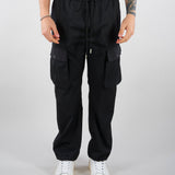 Pantalone cargo Nero Relaxed fit XP3382 99 YES LONDON 