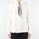 Camicia Milk in georgette con foulard CA09356E2 DZ9 ELISABETTA FRANCHI 