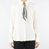 Camicia Milk in georgette con foulard CA09356E2 DZ9 ELISABETTA FRANCHI 