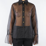 Camicia Nero in organza CA09957E2 110 ELISABETTA FRANCHI 