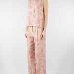 Pantalone ampio Rosa con piences in organza stampata PT1412450272 572 SEVENTY 