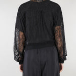 Bomber Nero in pizzo SP5LE049 0001 ICONA 