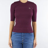 Maglia Bordeaux a costine con maniche corte TP3240 5609 TWIN SET 
