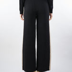 Pantalone Nero in maglia con banda laterale a contrasto RI5NT031 0001 ICONA 