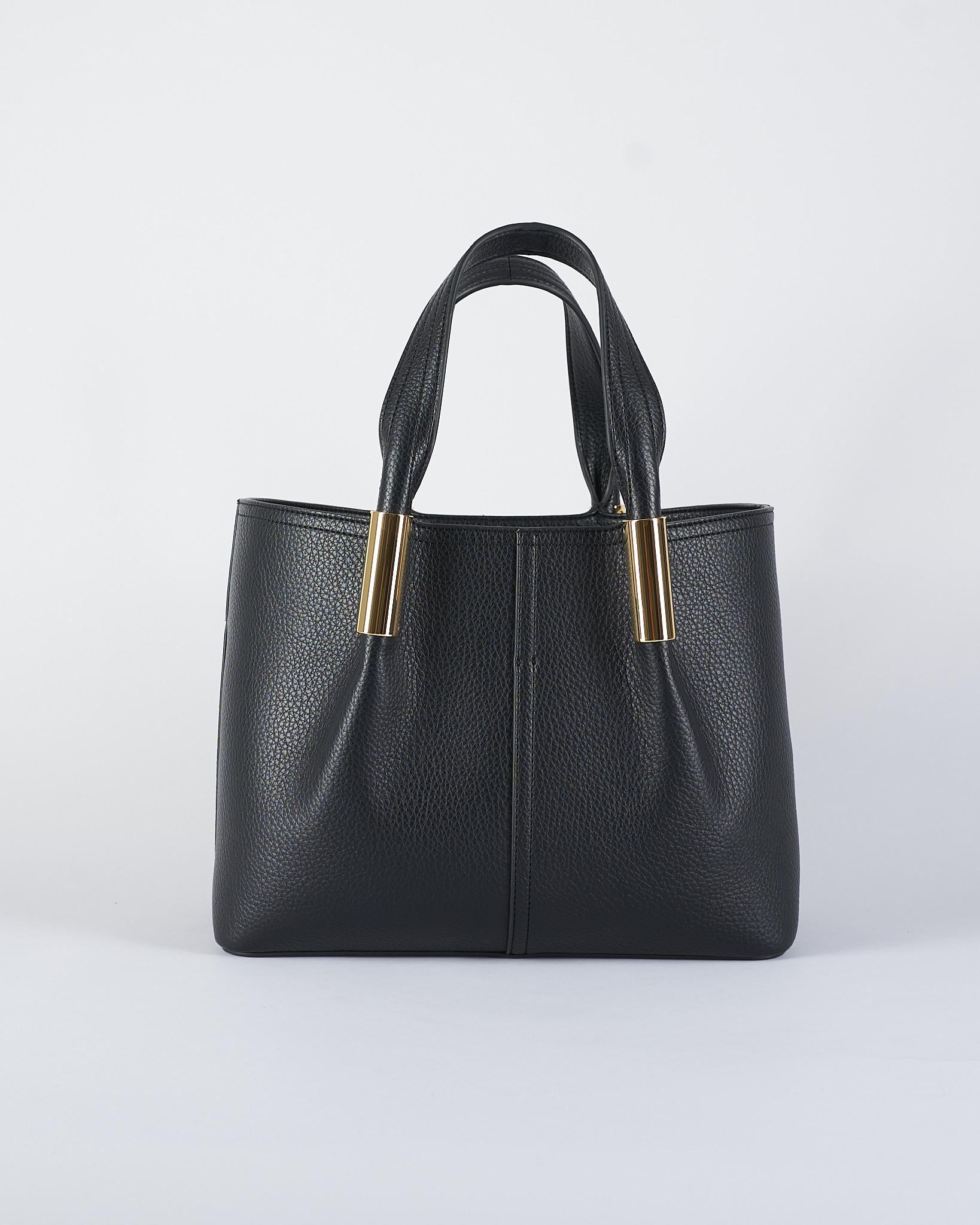 Borsa Tote media Nero con dettagli logo BS42A56E2 110 ELISABETTA FRANCHI 