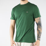 T-shirt Verde in cotone Pima TH6709 132 LACOSTE 