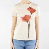 T-shirt con stampa e ricamo