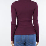 Maglia lupetto Bordeaux a coste TP3243 5609 TWIN SET 