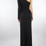 Abito Nero Red Carpet in jersey crêpe con dettaglio gioiello ABR2561E2 110 ELISABETTA FRANCHI 