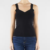 Top Nero in maglia SP5NT057 0001 ICONA 