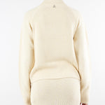 Maglione Crema intrecciato a collo alto 2K0368K9O3A W405 PATRIZIA PEPE 