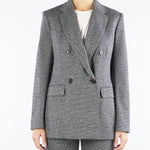 Blazer Nero-Bianco doppiopetto in jersey BOSH 2 MAX MARA STUDIO 