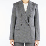 Blazer Nero-Bianco doppiopetto in jersey BOSH 2 MAX MARA STUDIO 