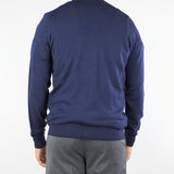 Cardigan Blu in pura lana merinos 86613 402 JEORDIE'S 