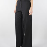 Pantalone palazzo Nero in tela di lana WKDVISIVO 2 MAX MARA WEEKEND 