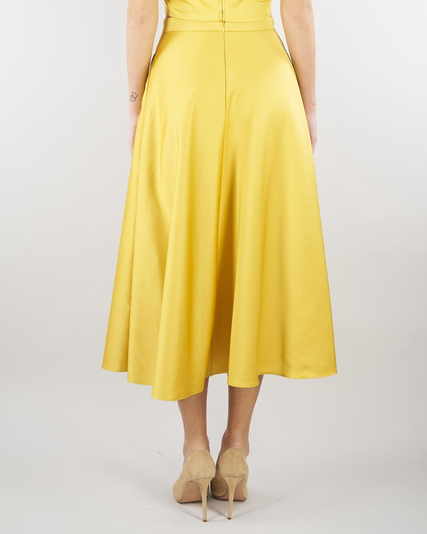 Gonna Sun in duchesse con logo gioiello GO15661E2 EV4 ELISABETTA FRANCHI 