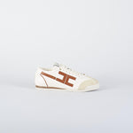 Sneaker Milk-Cognac in pelle con dettaglio logo SA82G56E2 EL3 ELISABETTA FRANCHI 