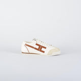Sneaker Milk-Cognac in pelle con dettaglio logo SA82G56E2 EL3 ELISABETTA FRANCHI 