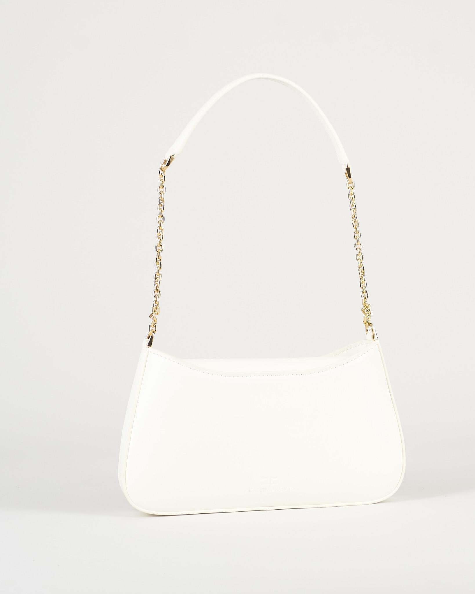 Borsa Avorio a spalla con dettaglio logo BS93A61E2 360 ELISABETTA FRANCHI 