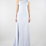 Abito Celeste lungo in satin SS260382 25 ELEH 