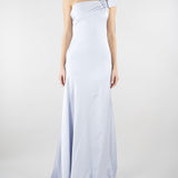 Abito Celeste lungo in satin SS260382 25 ELEH 