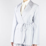 Blazer Celeste in satin lamè con lacci in vita SS260402 25 ELEH 