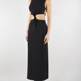 Abito Nero lungo con intreccio SS260396 99 ELEH 