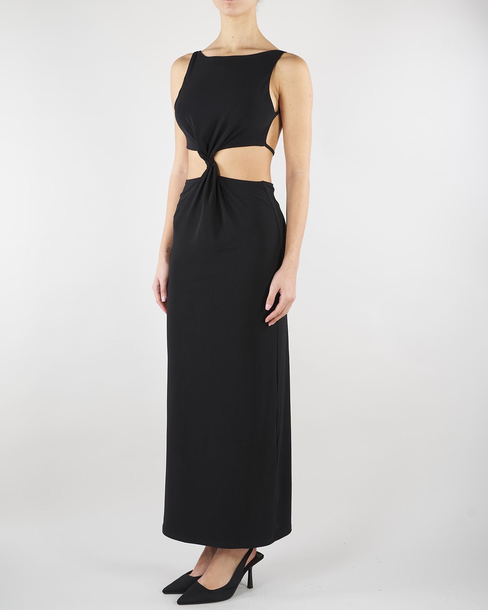 Abito Nero lungo con intreccio SS260396 99 ELEH 