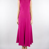 Abito midi Fuxia in tessuto sablé PBPCIMA 2 PENNY BLACK 