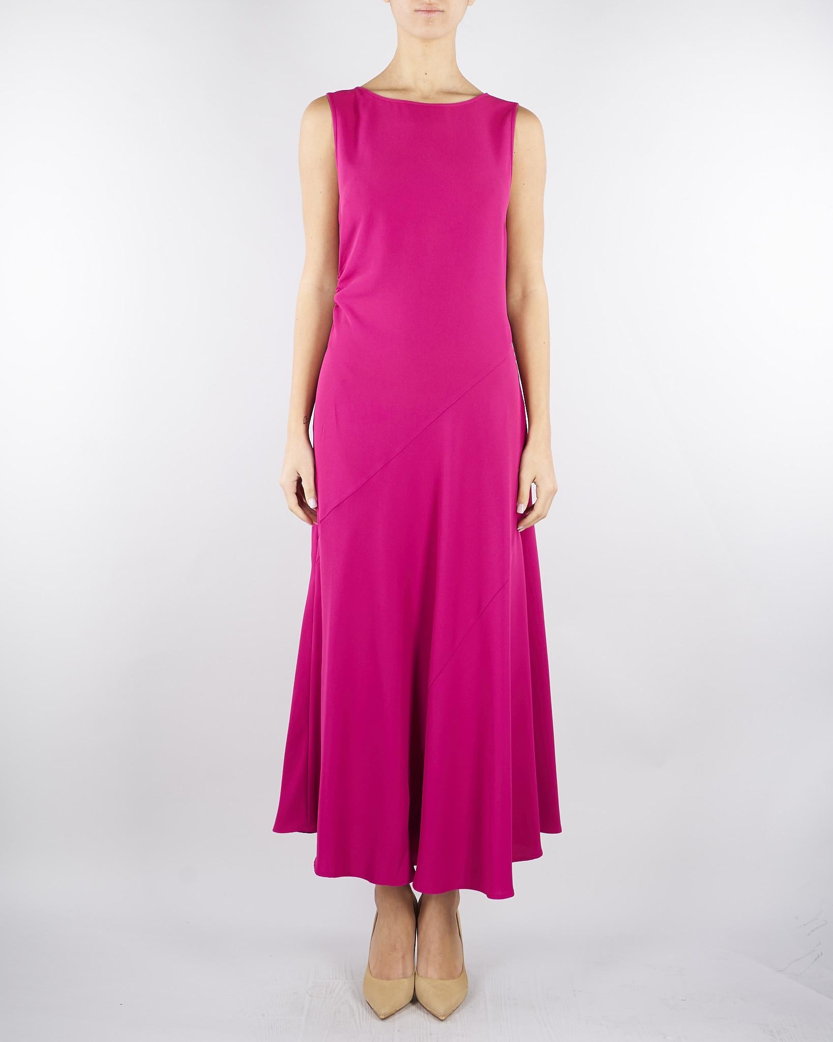 Abito midi Fuxia in tessuto sablé PBPCIMA 2 PENNY BLACK 