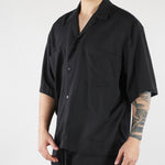 Camicia Nero in tessuto fluido Relaxed fit CA3626 9 I'M BRIAN 