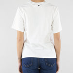 T-shirt Bianco in cotone con stampa e ricami WKDWEST 6 MAX MARA WEEKEND 