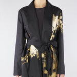 Giacca Nero in seta stampata MSETUNICA 3 MAX MARA STUDIO 