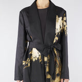 Giacca Nero in seta stampata MSETUNICA 3 MAX MARA STUDIO 