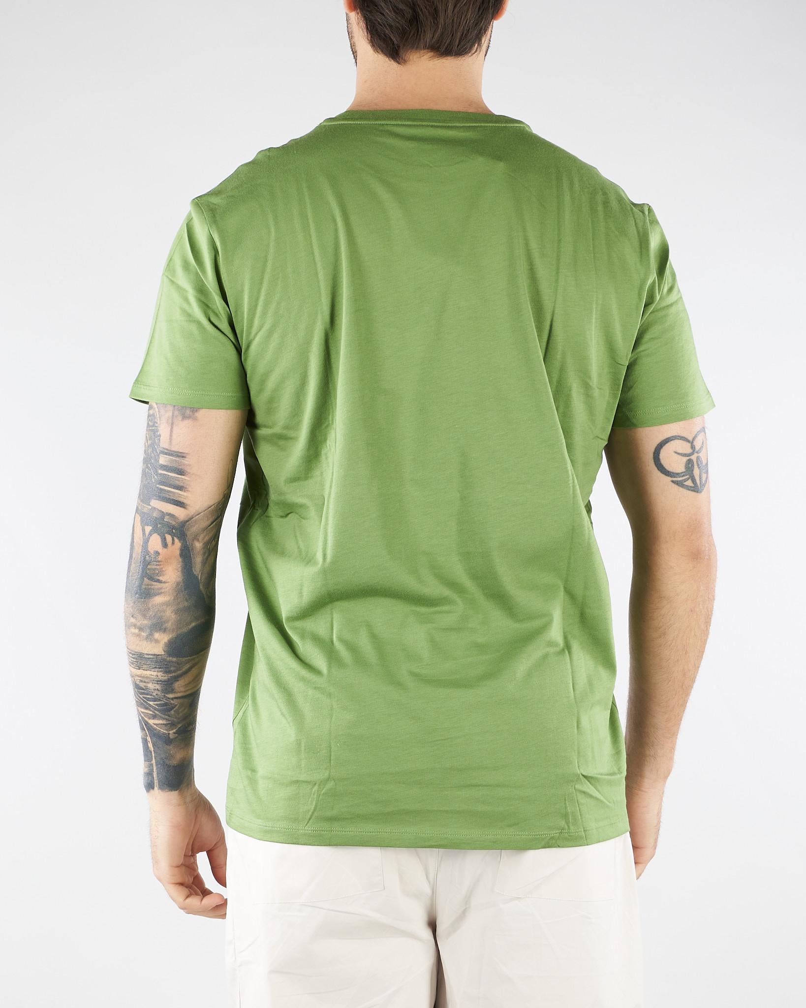 T-shirt Verde Mela in cotone Pima TH6709 02M LACOSTE 